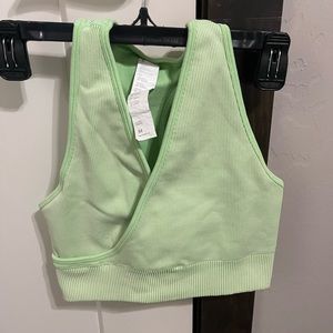 Fabletics green sports bra
